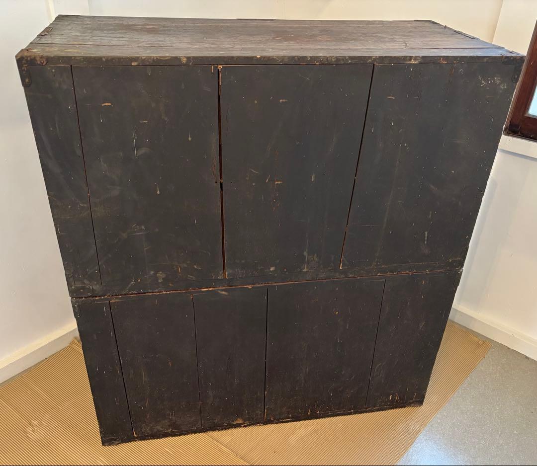 時代箪笥 扉付き4段 アンティーク和箪笥 古道具 古家具 明治