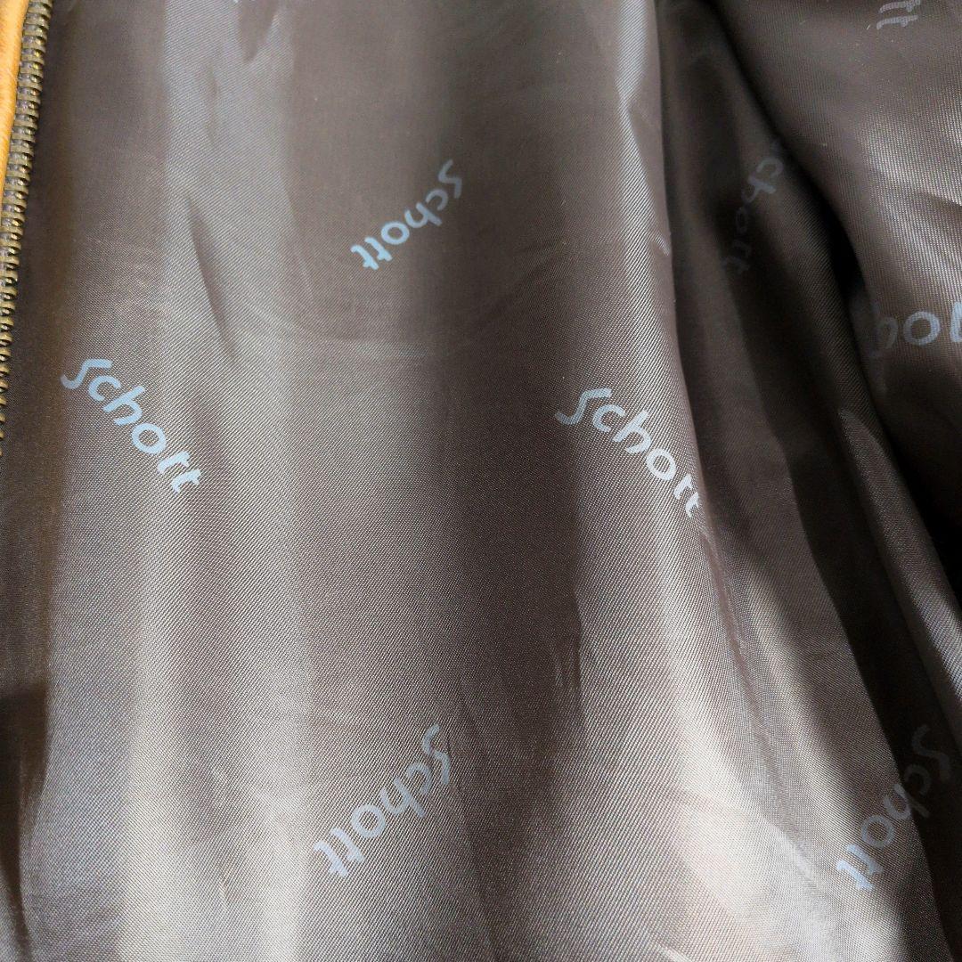 【廃盤】USA製 Schott AT101 レザージャケット ブラウン 38