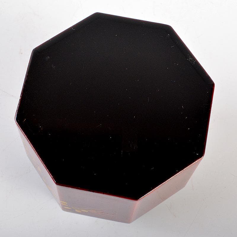 茶道具　塗師　千穂造　井伊大老好　萩に雁蒔絵　八角棗　共箱　V　5864