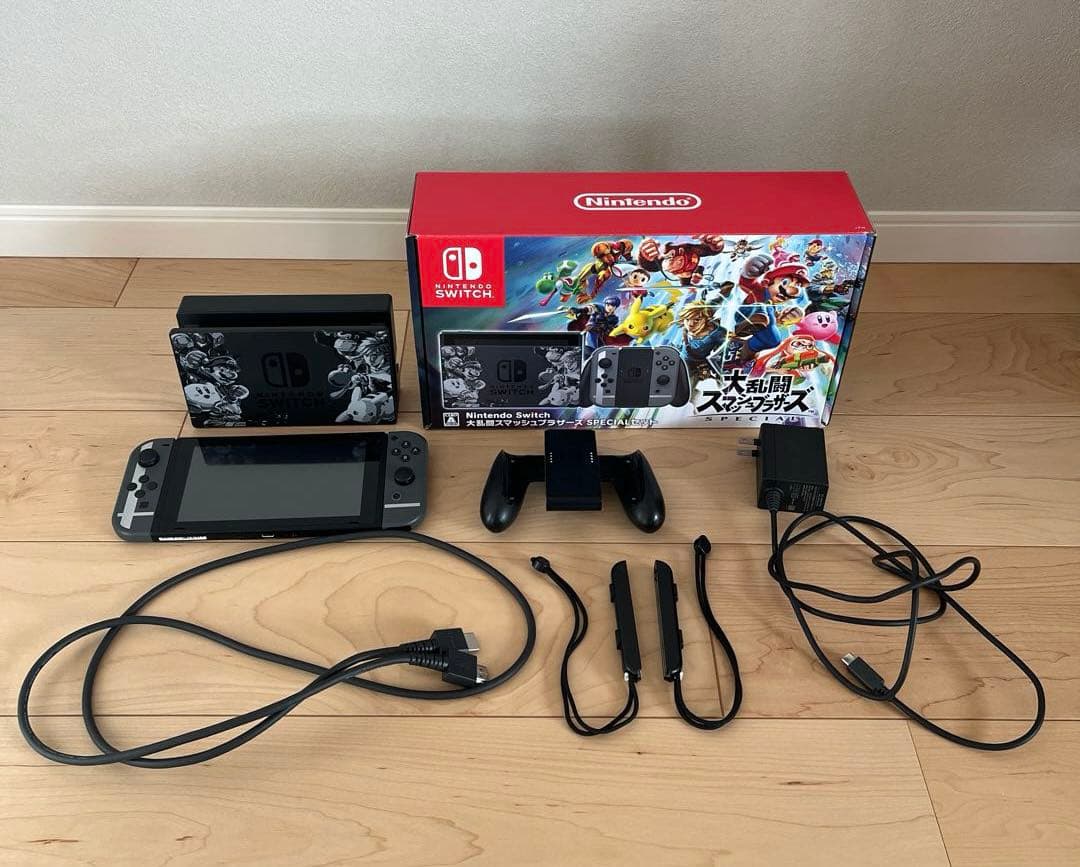 Nintendo Switch グレー/ブラック 本体　スマブラデザイン