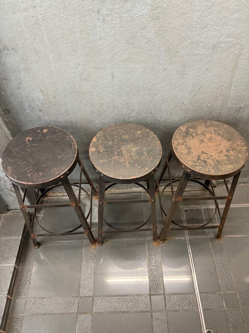 専用 3脚セット 引取限定 FLYMEe購入 アイアン製インダストリアルスツール