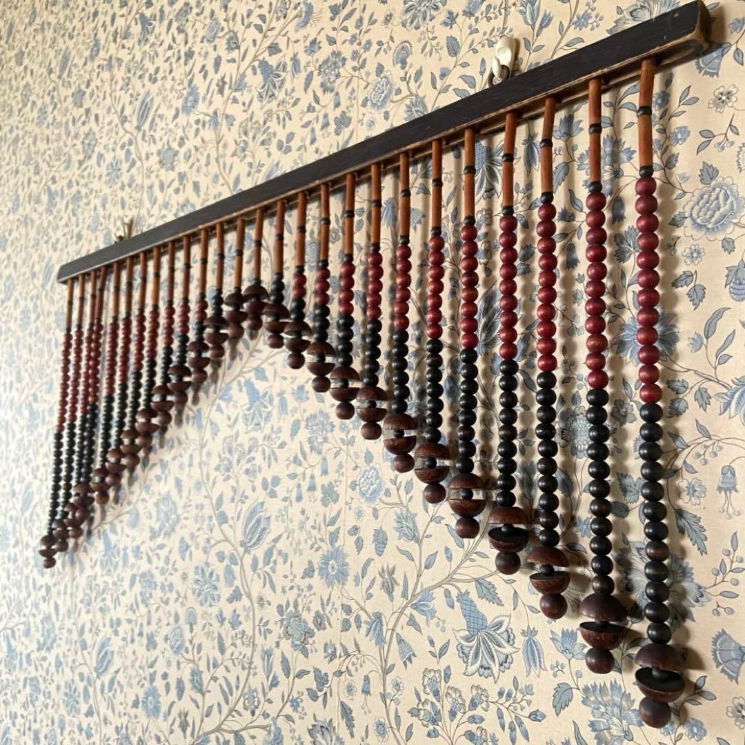 昭和レトロ　珠暖簾　珠のれん　ショート　当時物