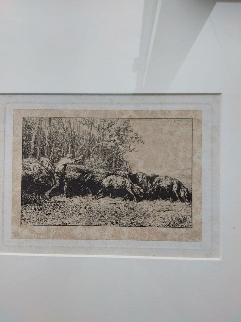 銅版画　羊飼い　1846年