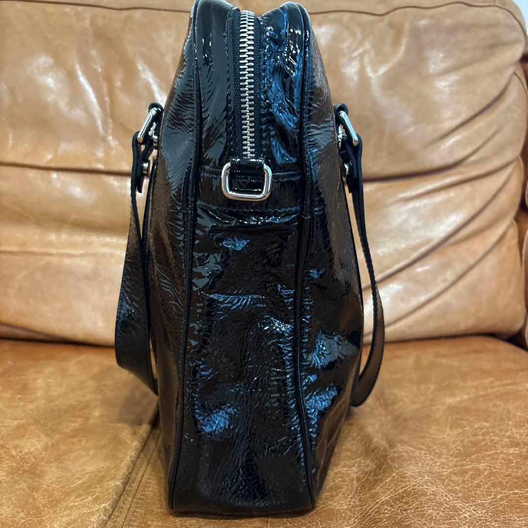 ジャックルコー　パリ　pari 中古　バッグ　エナメル　ブラック　黒