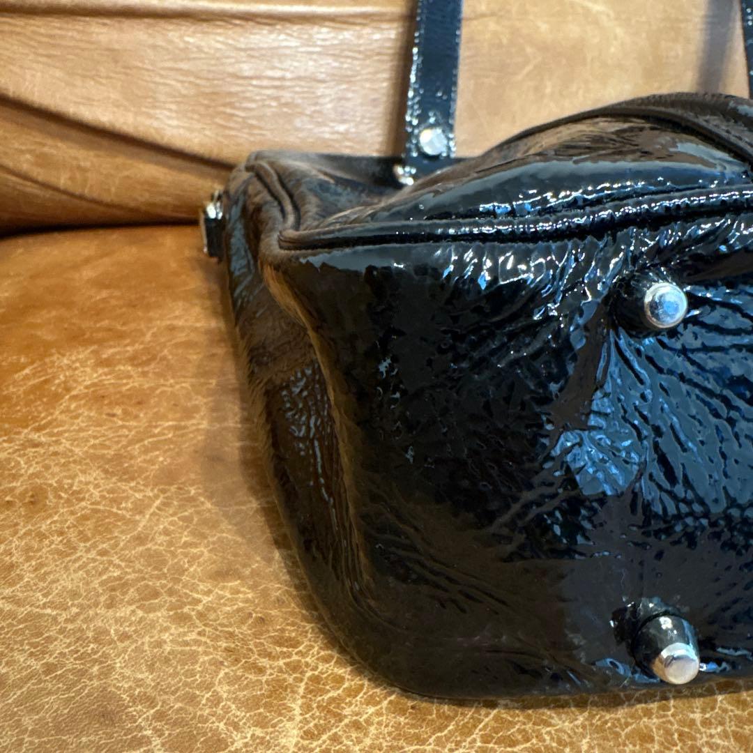 ジャックルコー　パリ　pari 中古　バッグ　エナメル　ブラック　黒