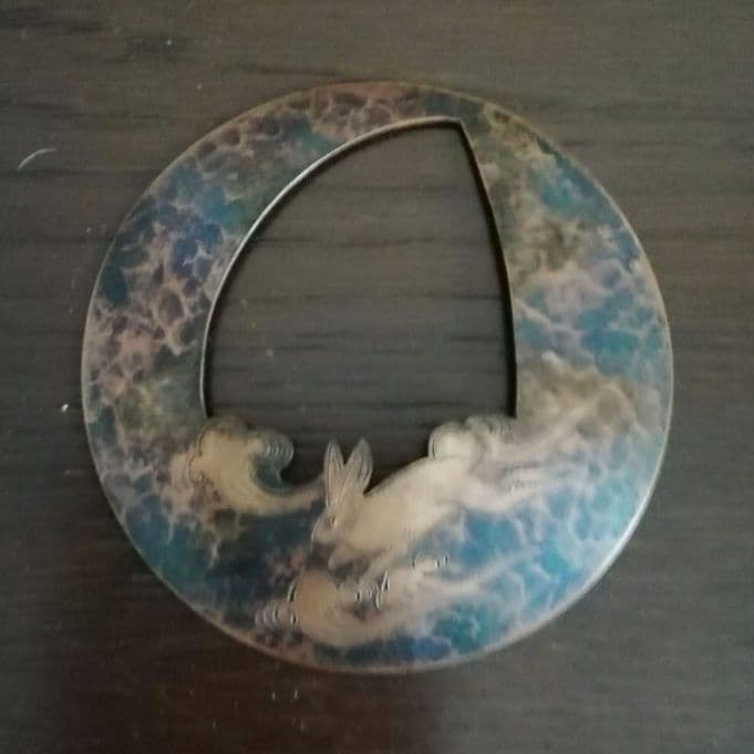 逸品　玉川堂　鎚起銅器　兎図紋　香炉　花活け　灰皿　和骨董　アンティーク