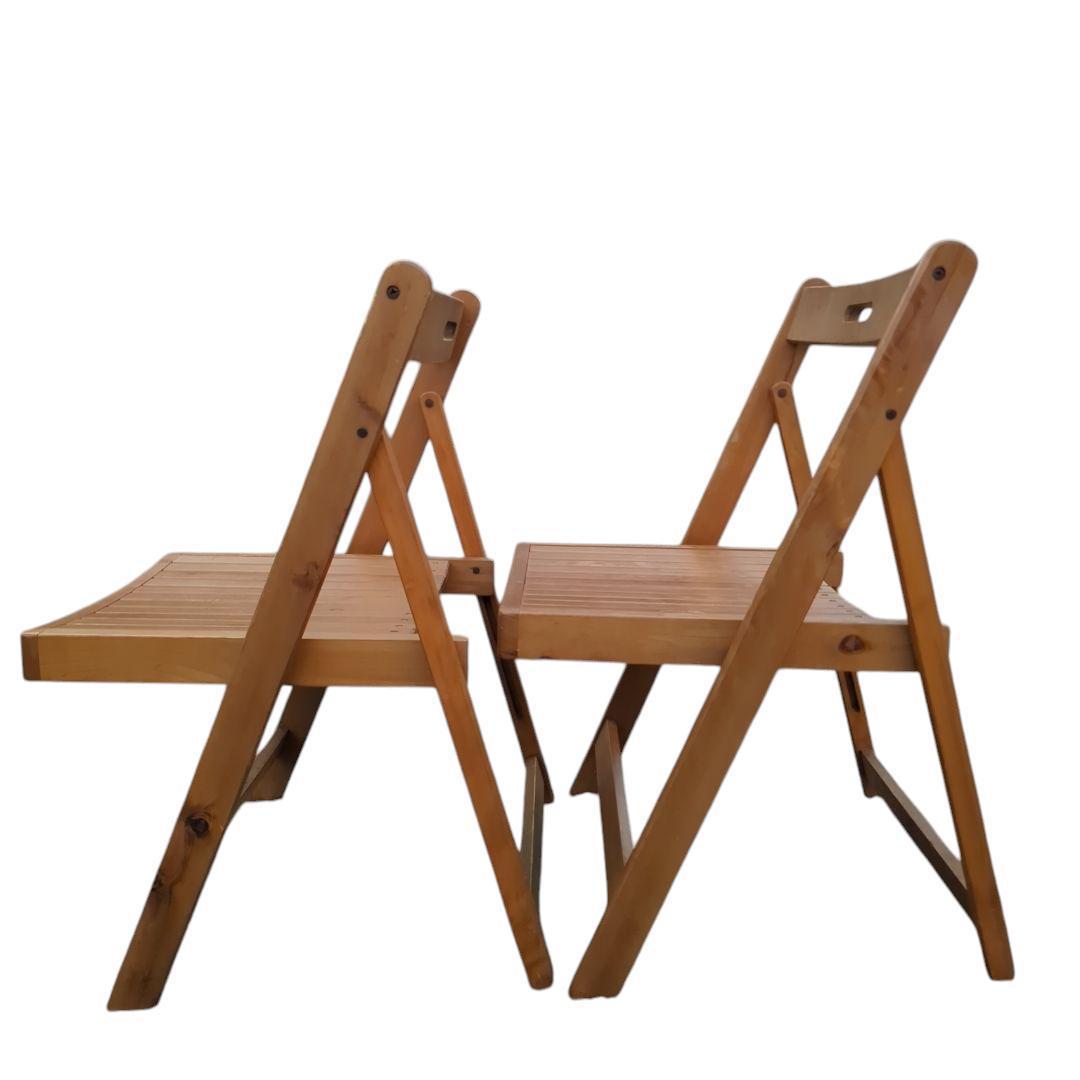 【送料無料】ヴィンテージ ウッドテーブル＆チェアセット 折りたたみ