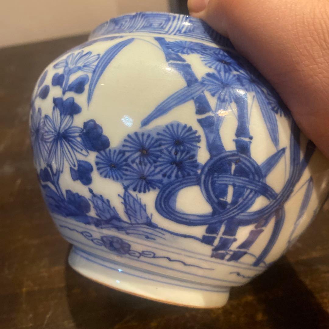 古伊万里ウサギ図蓋物12cm13cm