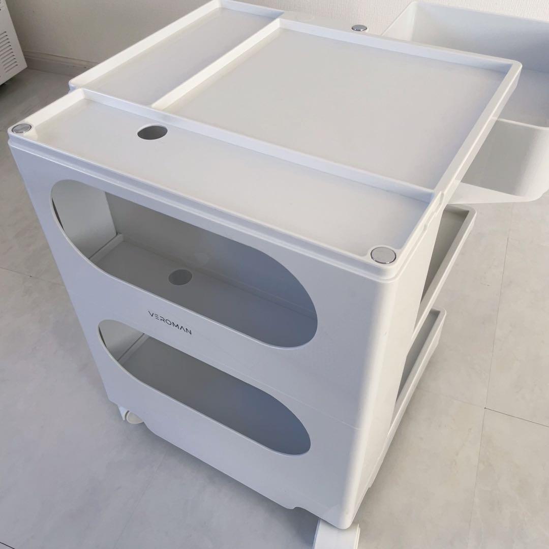 ボビーワゴン レプリカ 回転　ワゴン　マルチワゴン　収納　韓国　収納家具　白