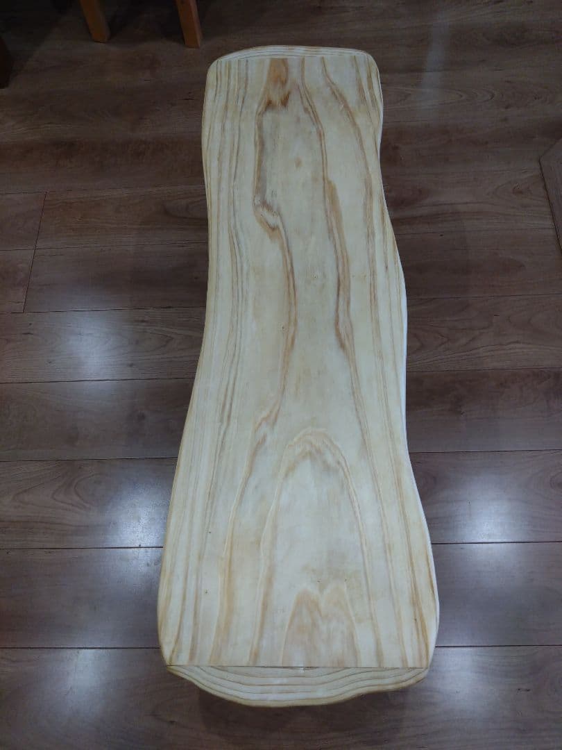 杉のベンチ65　Rin❕座面は杉の模様が綺麗、脚は丸太風
