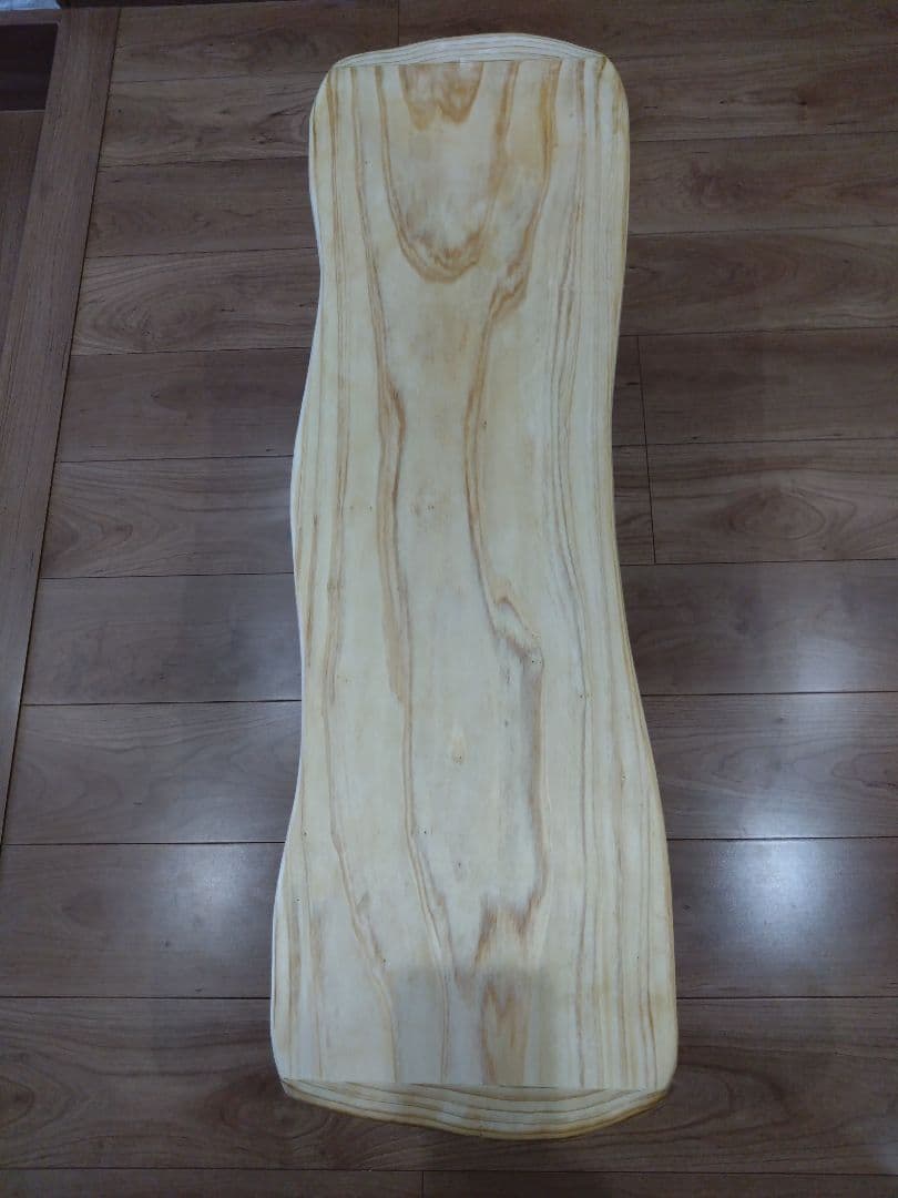 杉のベンチ65　Rin❕座面は杉の模様が綺麗、脚は丸太風