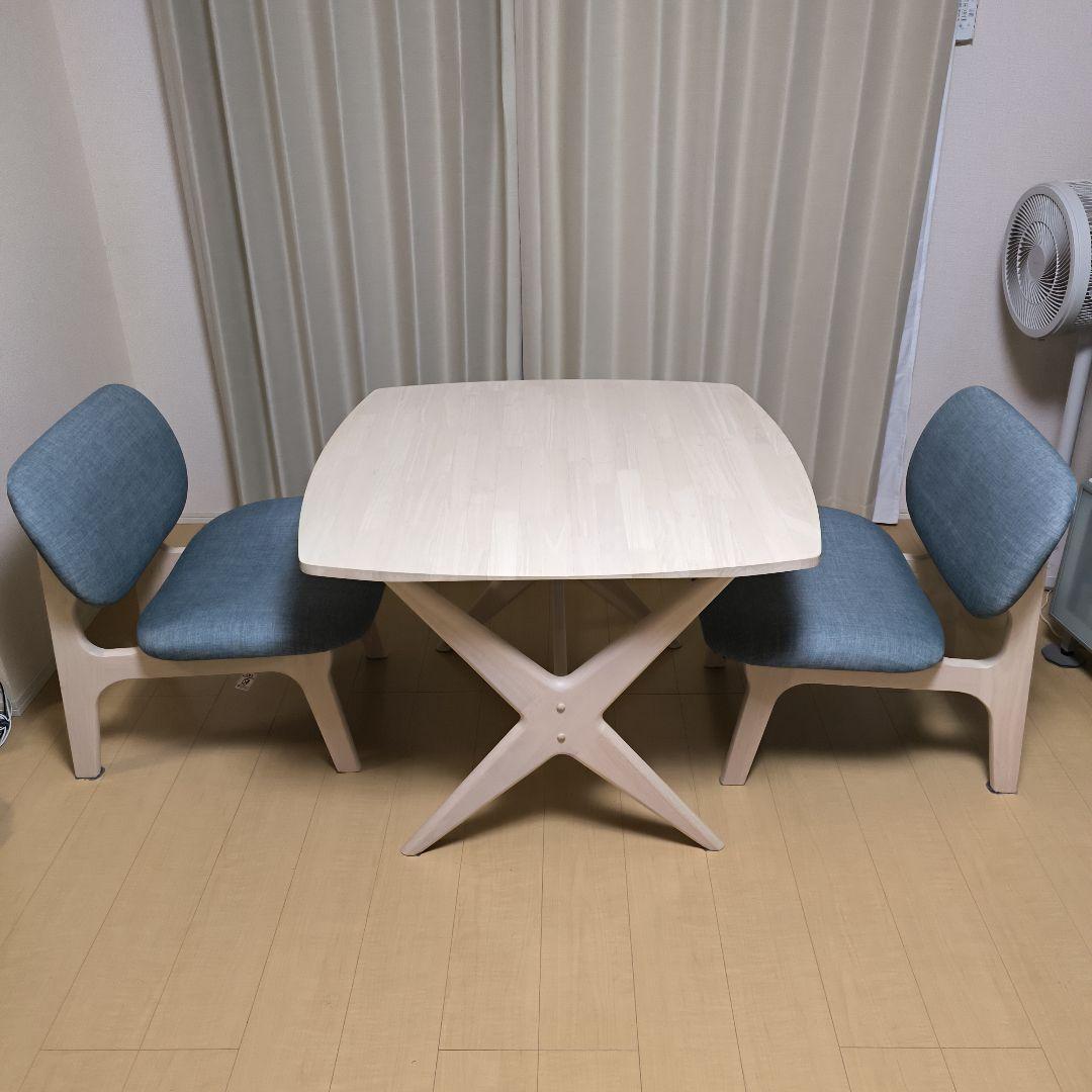 ニトリ　テーブル＋リビングチェア2点セット