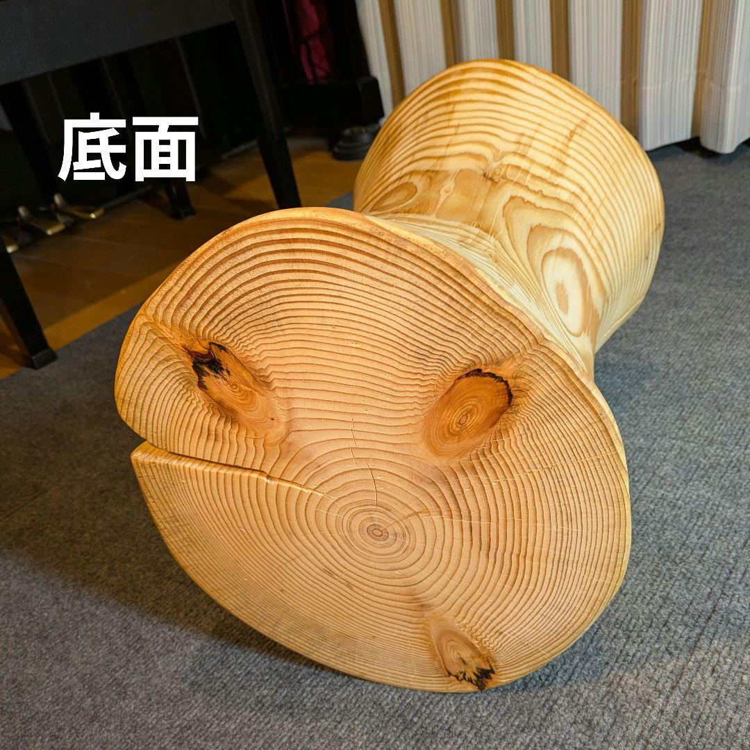 モミ　天然木　丸太　椅子　スツール　高さ約40㎝