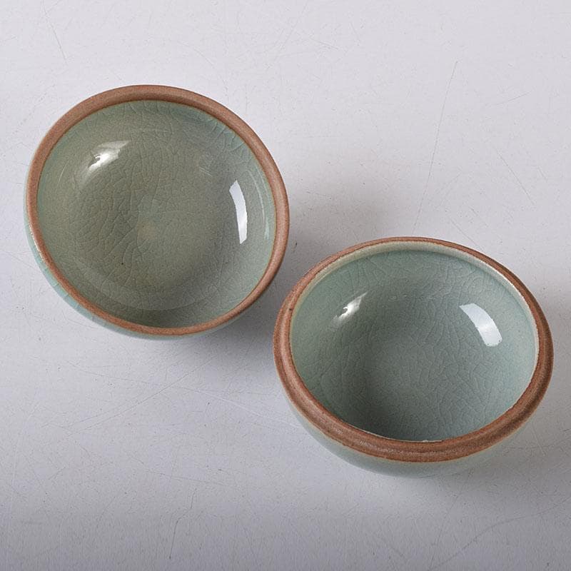 韓国人間文化財　柳海剛(柳根瀅)作　高麗青磁　蜜柑型　香合　C　7610