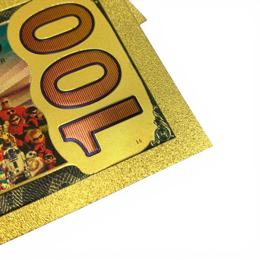 【美品】ディズニー 創立100周年記念 金箔紙幣 10枚セット