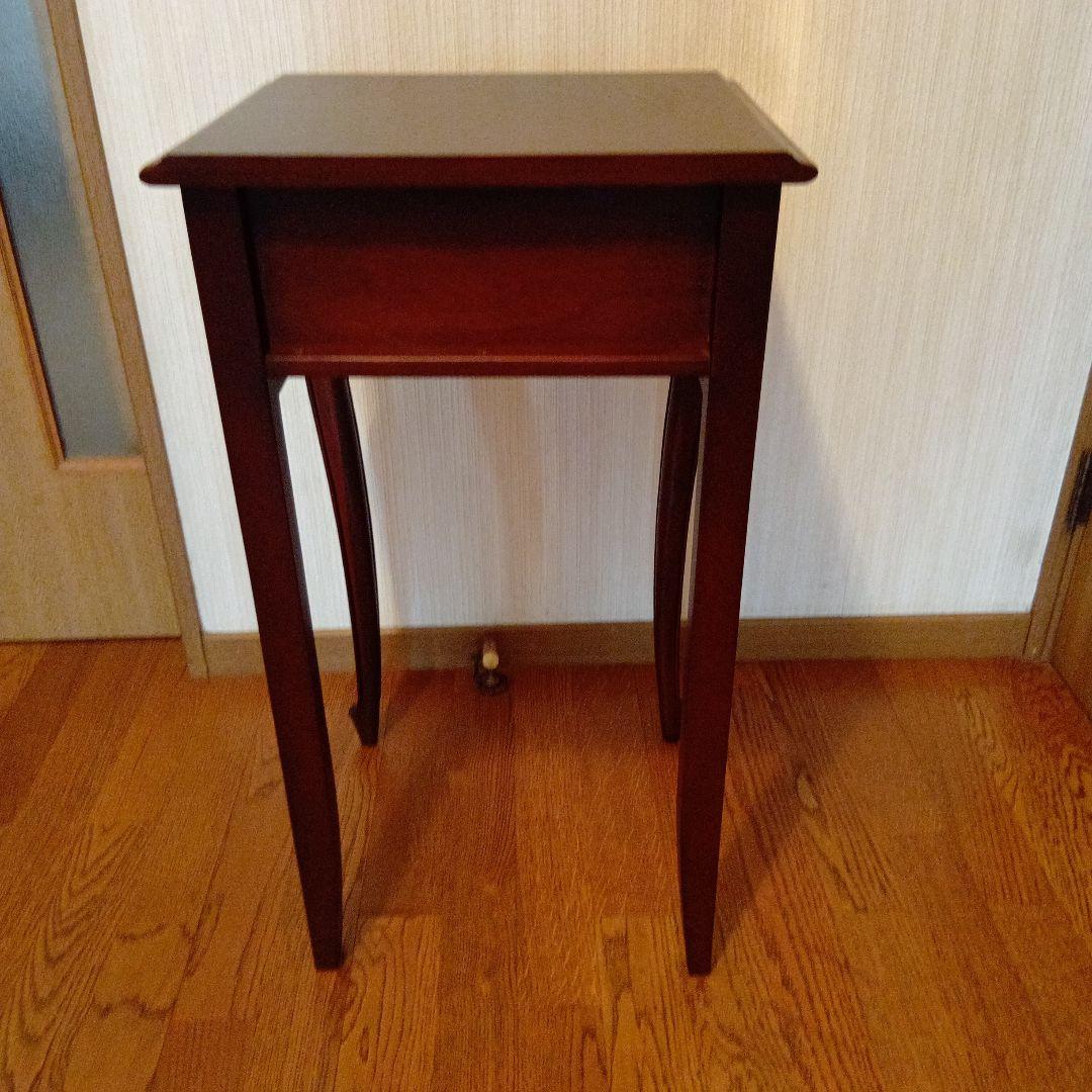 ダークブラウン サイドテーブル 引き出し付き 東海家具　展示品