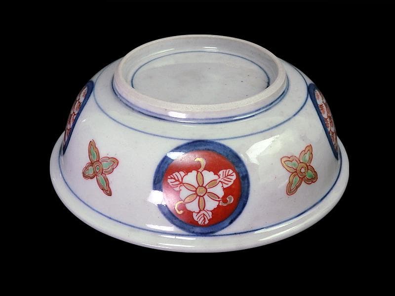 大聖寺伊万里　金襴手　窓絵　花鳥紋の図　春寒鉢　膾皿　５客　C770AS-CZt