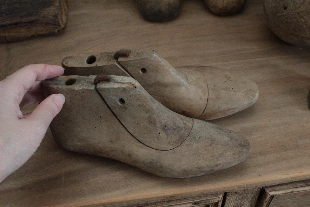 【A】フランスアンティーク木製シューモールド