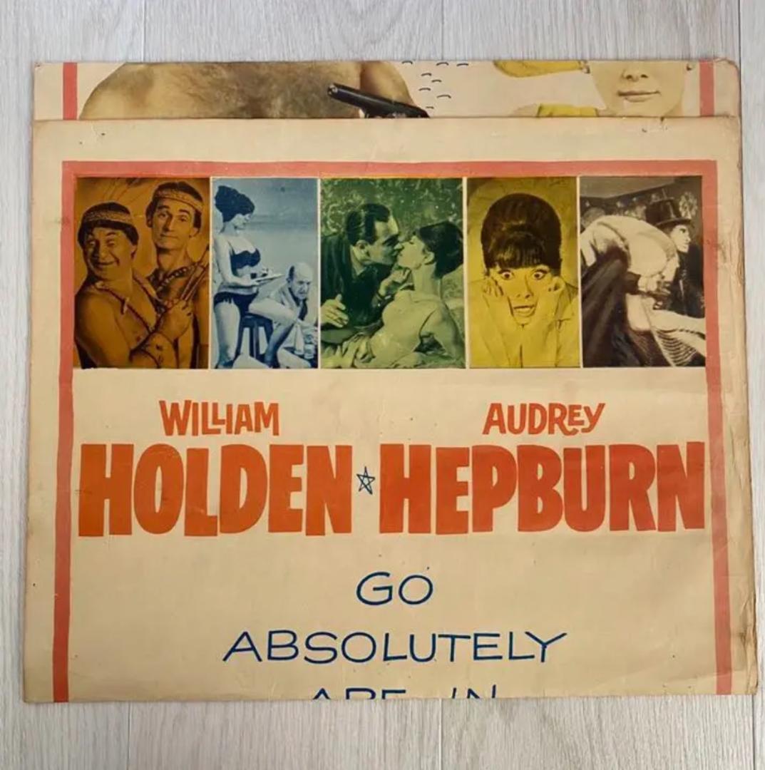 【希少】オードリー・ヘップバーン「パリで一緒に」 ポスター インテリア おしゃれ