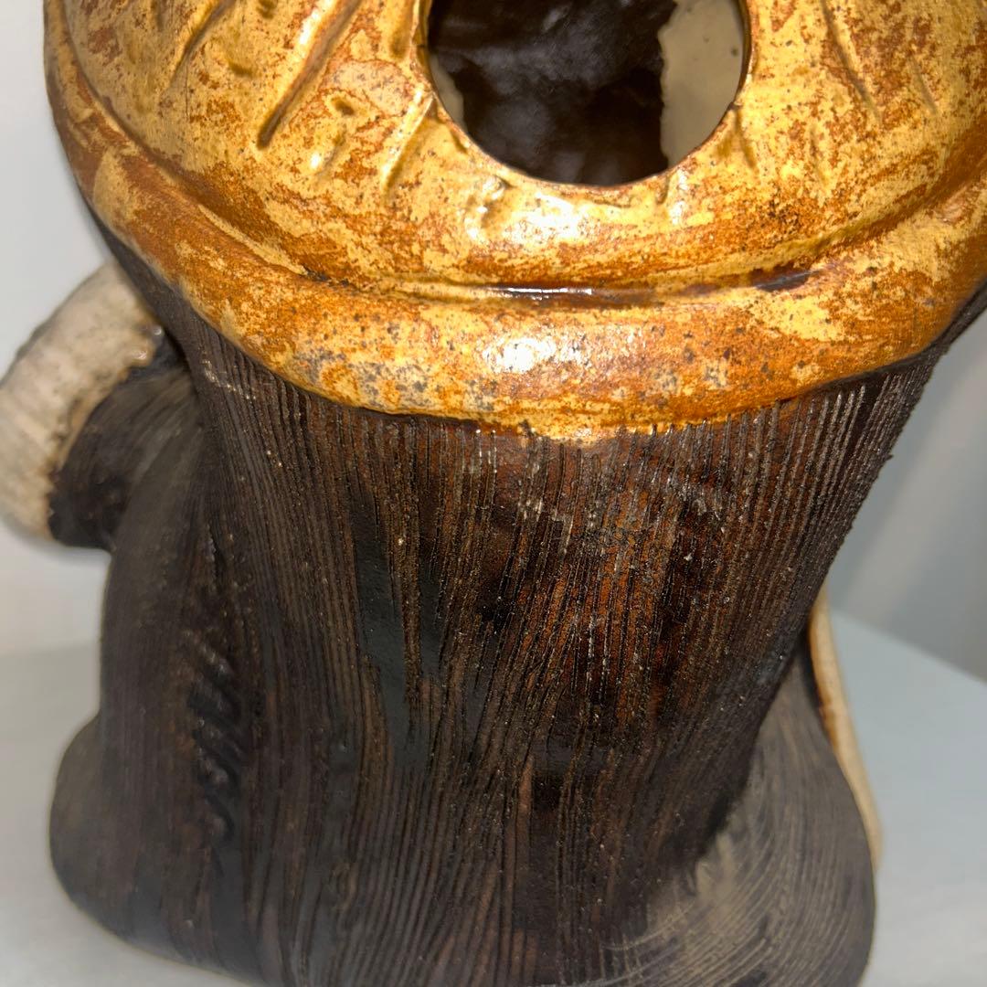 狸庵　タヌキ　信楽焼　高さ45cm 置物　縁起物