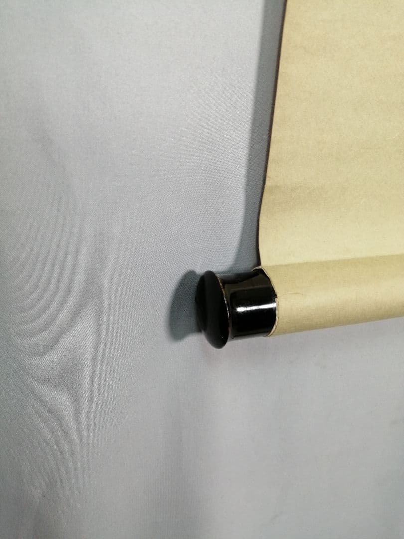 【茶道具】大徳寺 後藤瑞巌和尚筆 『雨滴聲』一行　茶掛　掛軸 軸C168