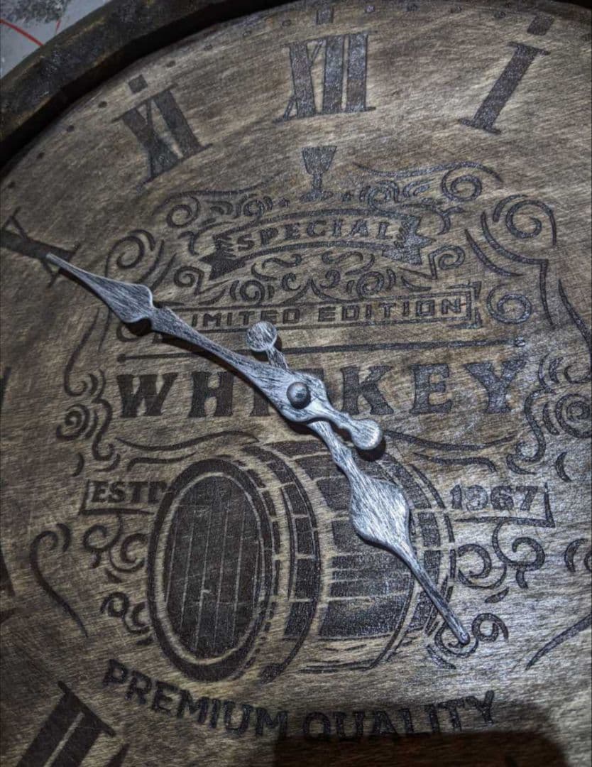 ラスト1個 ウイスキー樽 壁掛け時計 バレル型 ウォールクロック ホグスヘッド