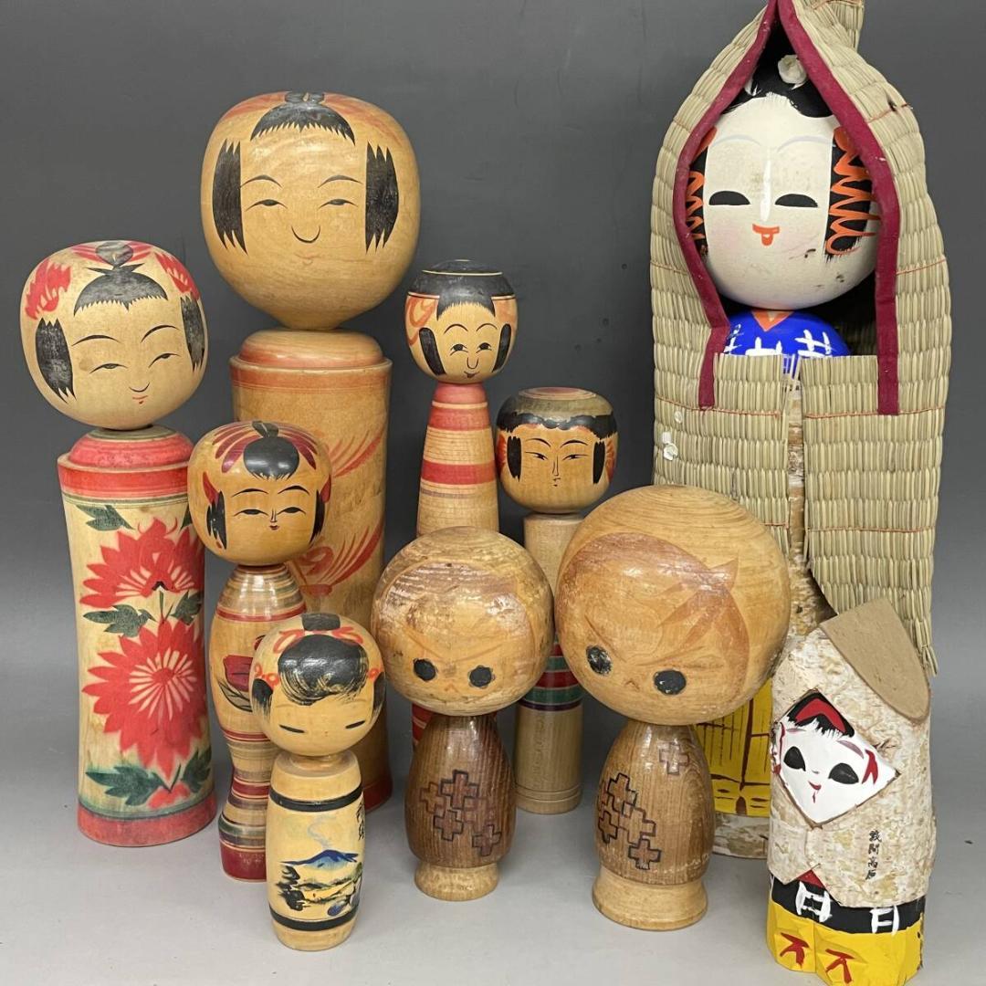 伝統こけし まとめて 10点 コケシ 鳴子こけし 伝統工芸 日本人形