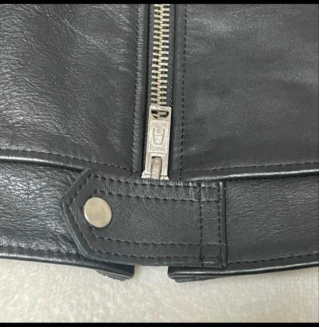 666サイズ38レザーライダースジャケットLJM-17TF