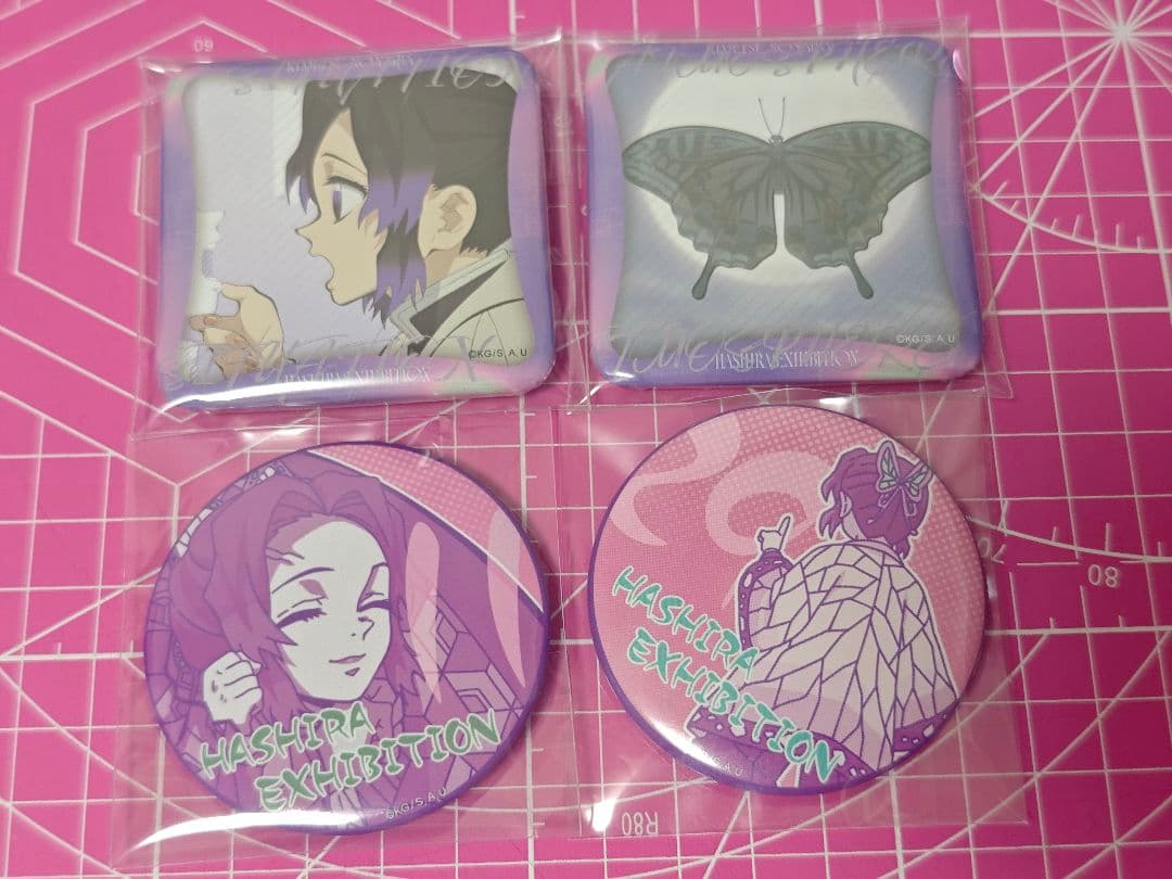 鬼滅の刃 柱展 エモーショナル缶バッジ マニアック缶バッジ 胡蝶しのぶ 4点