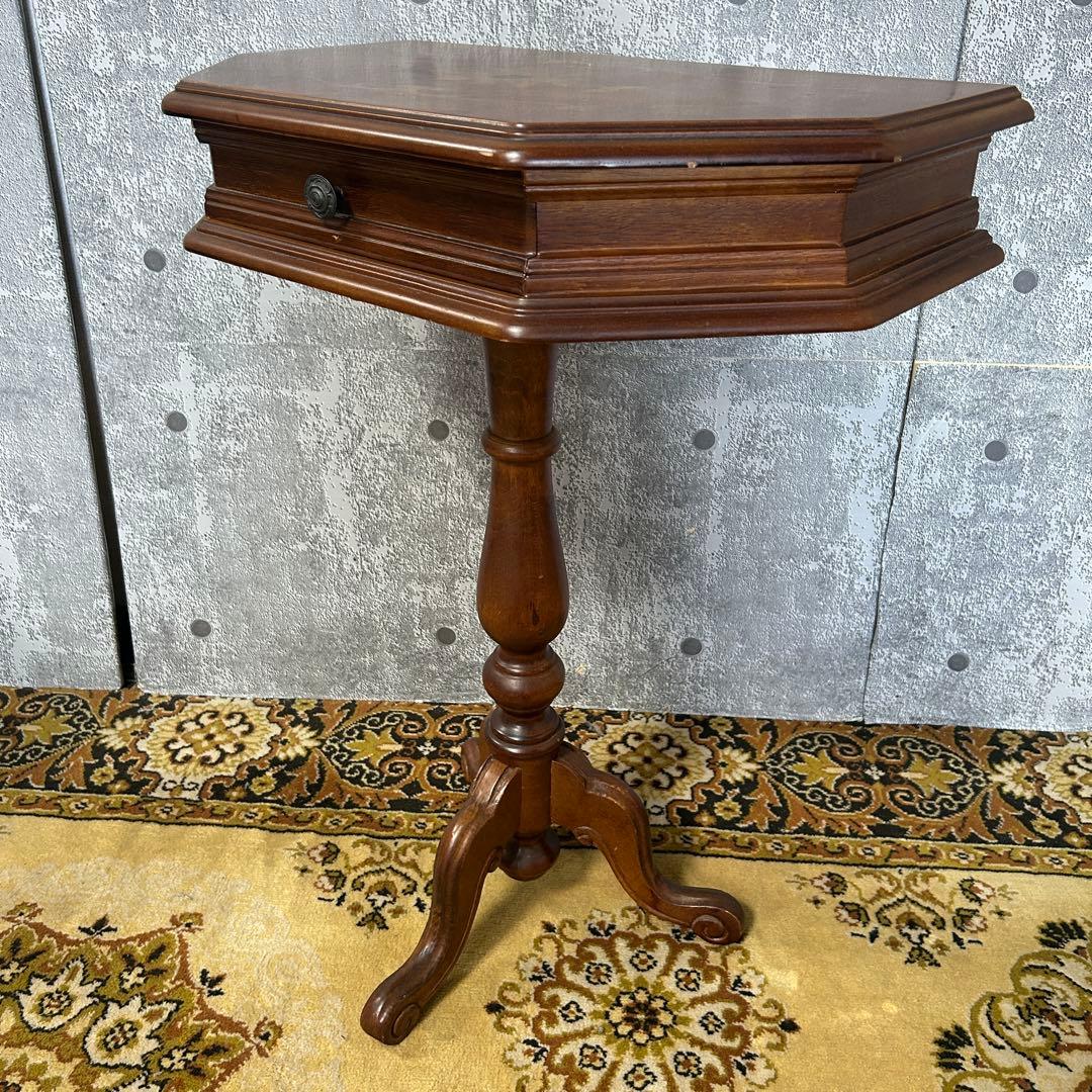 galooon꧁象嵌家具꧂コンソールテーブル サイド 象嵌 猫脚 飾り台