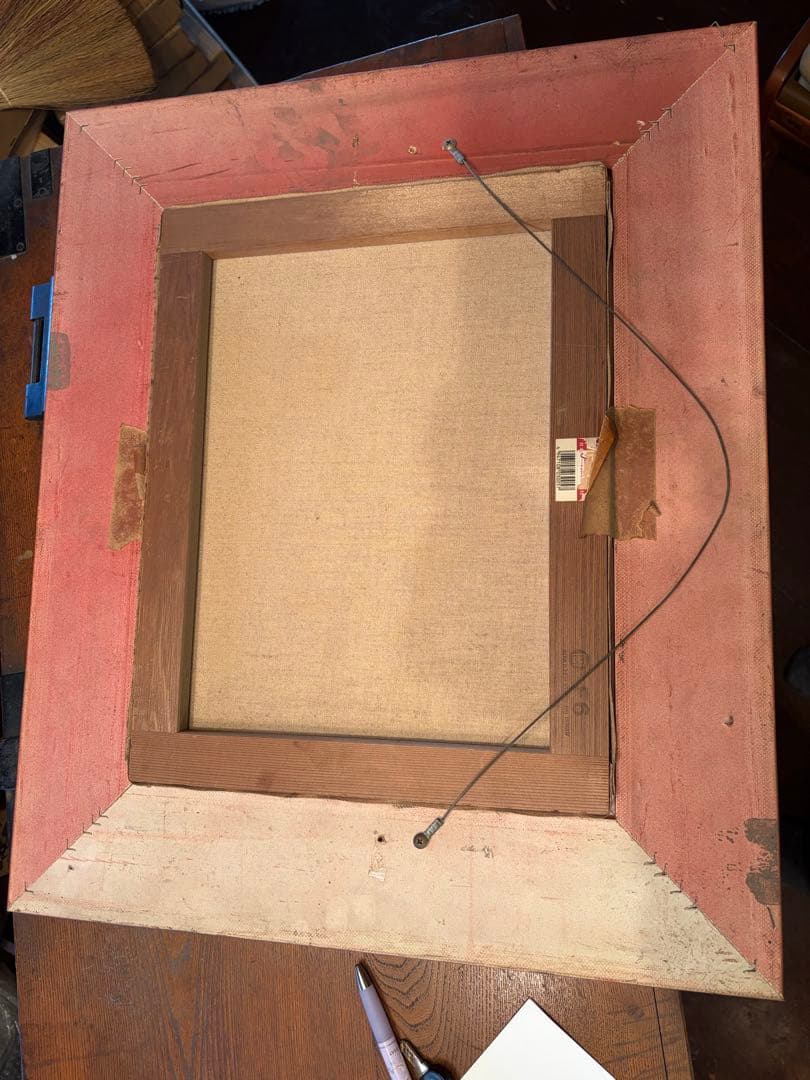 油絵　金色フレーム　額縁　アンティーク