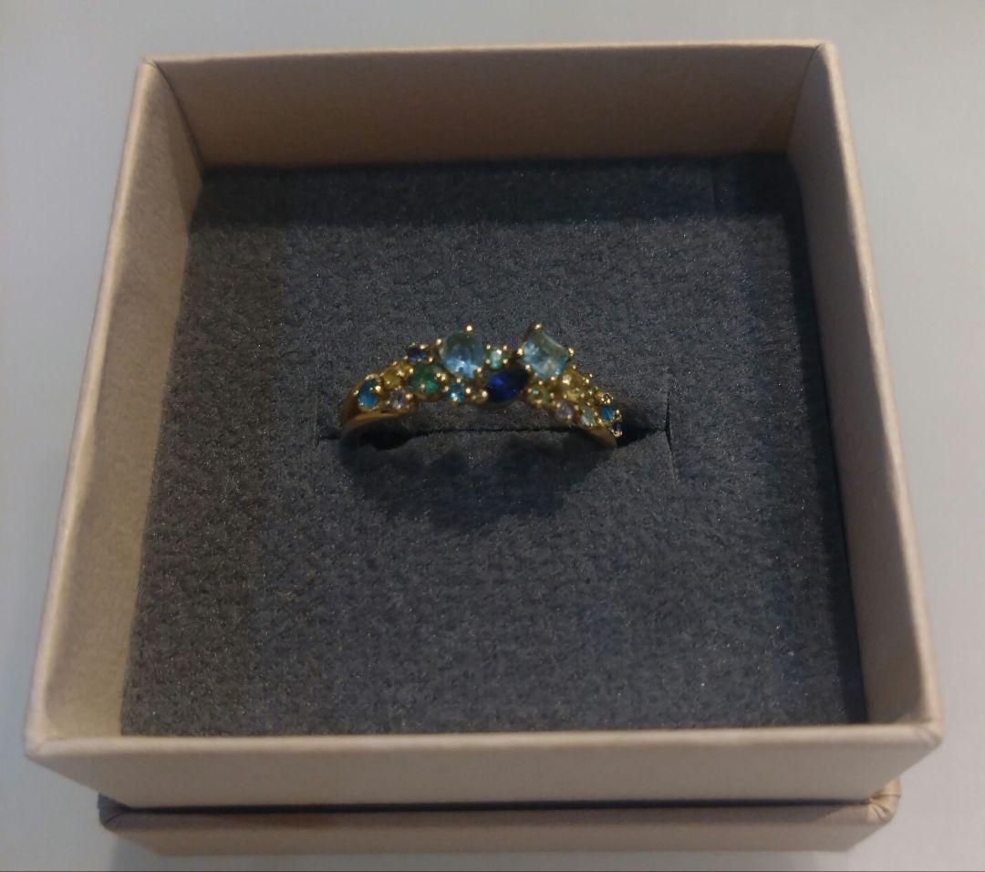 BIZOUX マルチカラージュエル K18リング