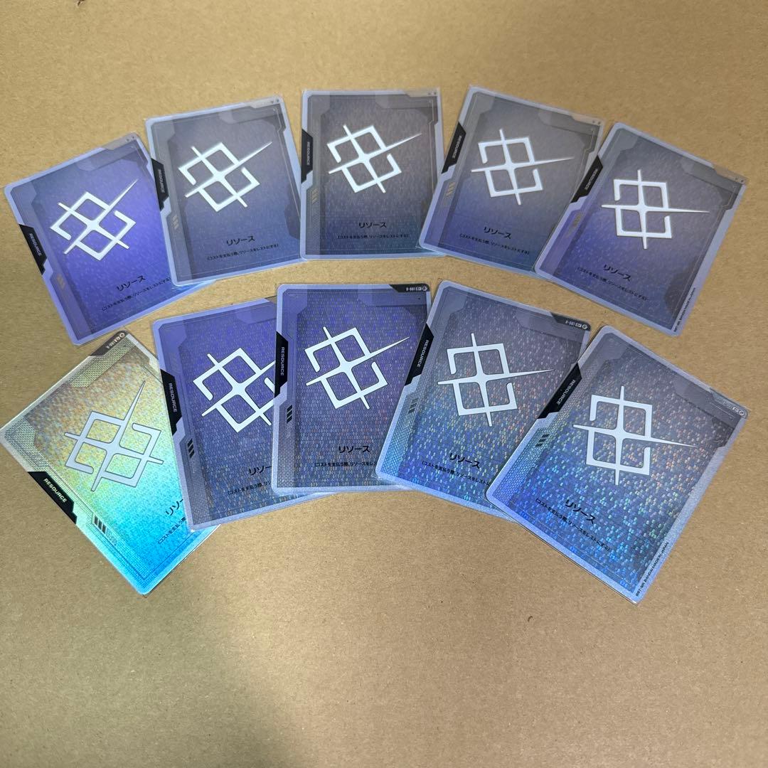 【未使用】ガンダムカードゲーム　Ver.βリソース＋(パラレル)10枚セット①