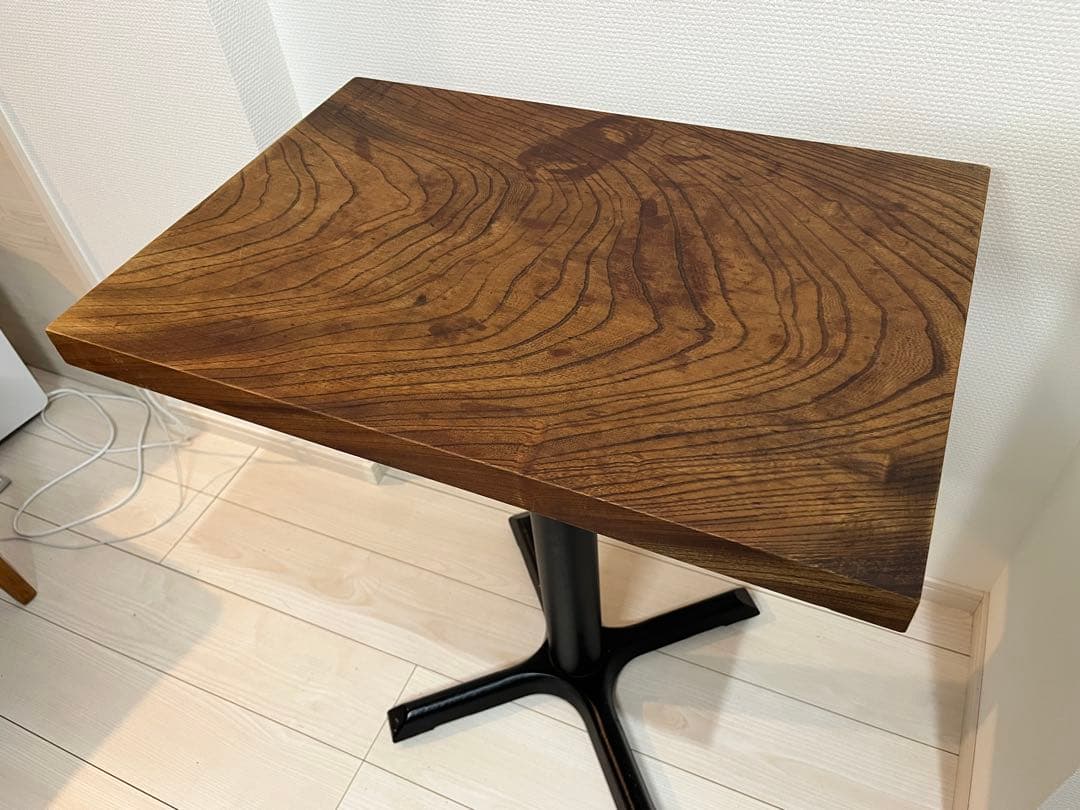 【とーかい】★アンティーク★カフェテーブル【ケヤキ一枚板】