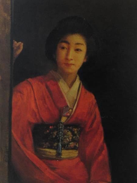 藤島　武ニ、女、希少画集画、新品額装付、状態良好