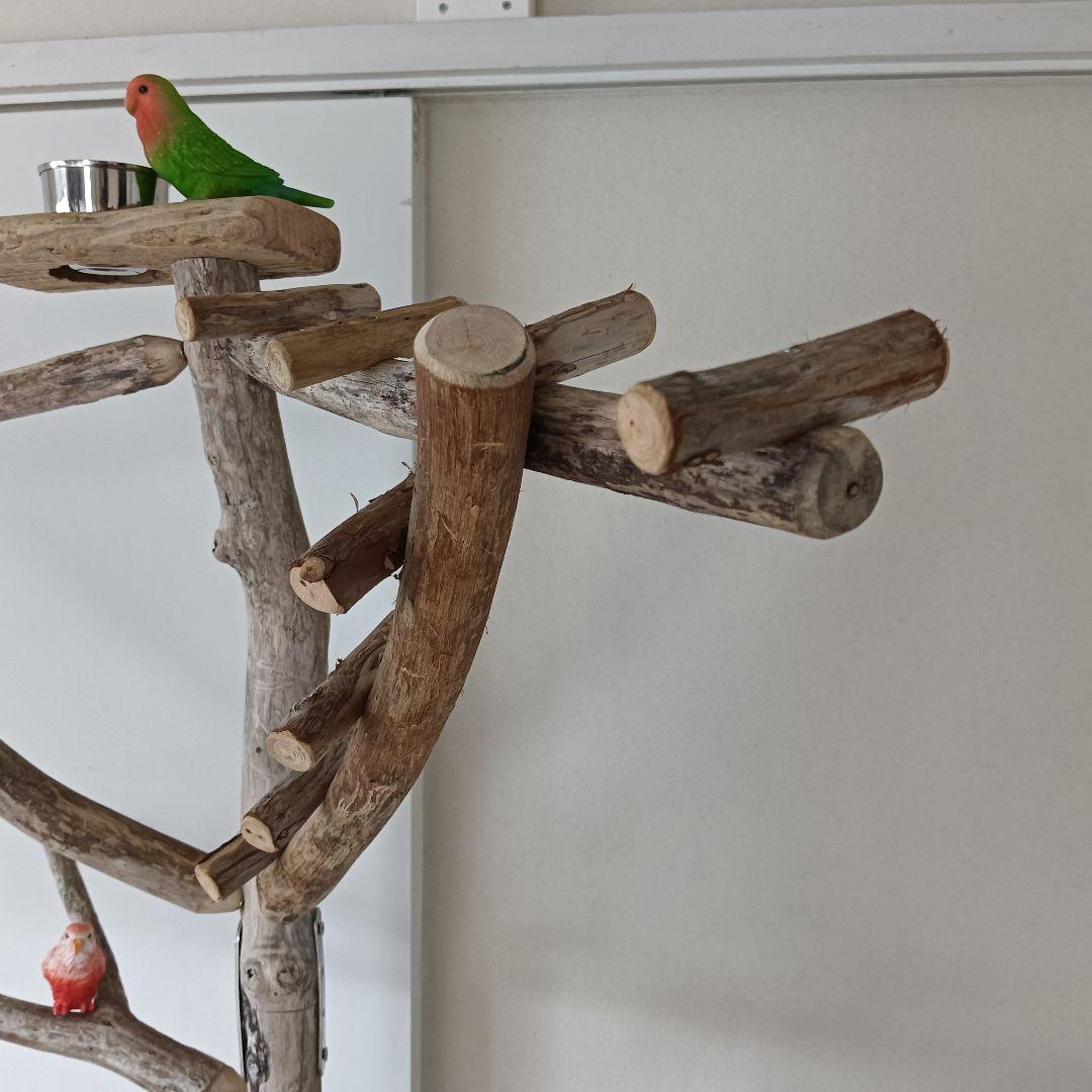 びぐ バードアスレチックジム大型 天然木 自然木 流木 インコ おもちゃ
