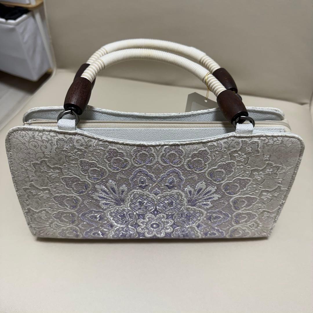 美庵 花柄刺繍 和装用バッグ