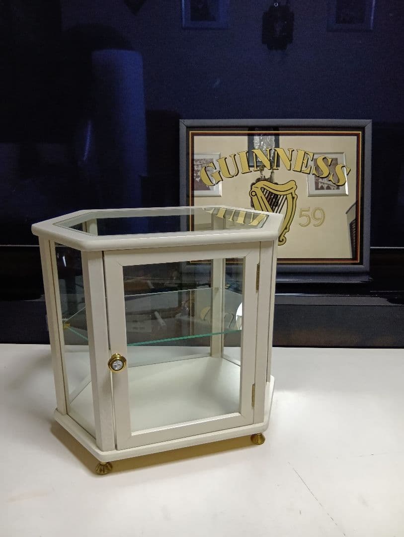 1980's　フランス　真鍮　金具　キュリオケース　テーブル　ディスプレイケース