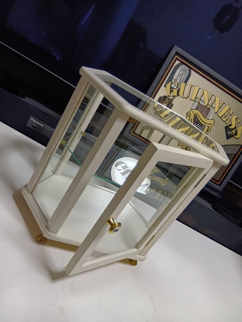 1980's　フランス　真鍮　金具　キュリオケース　テーブル　ディスプレイケース