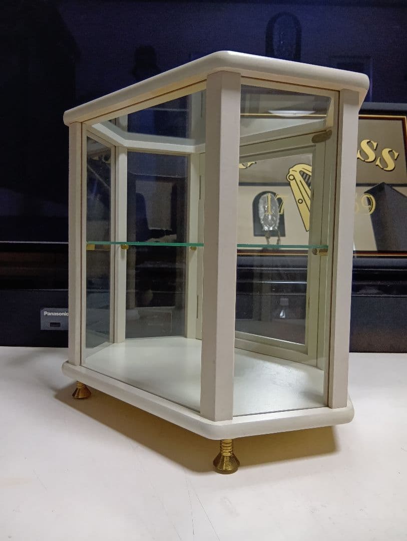 1980's　フランス　真鍮　金具　キュリオケース　テーブル　ディスプレイケース
