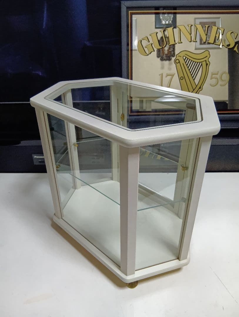 1980's　フランス　真鍮　金具　キュリオケース　テーブル　ディスプレイケース