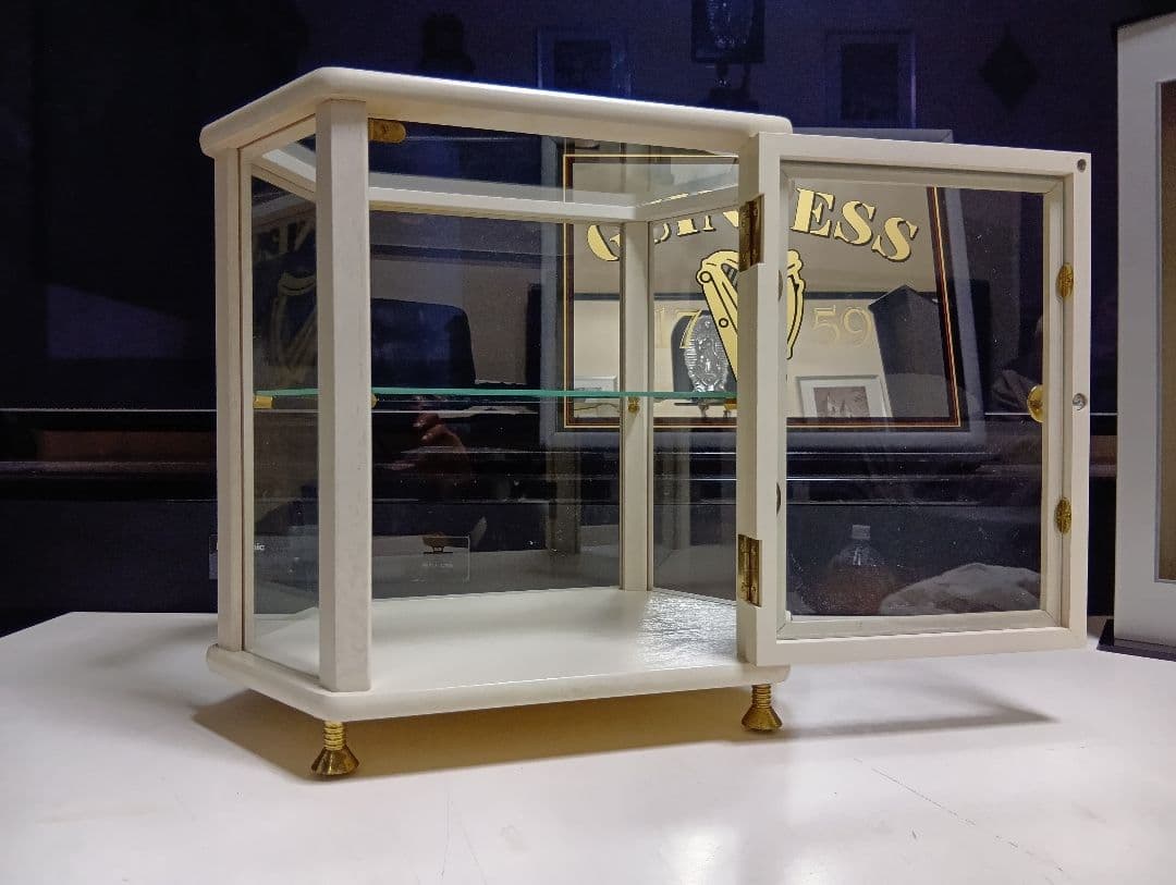 1980's　フランス　真鍮　金具　キュリオケース　テーブル　ディスプレイケース