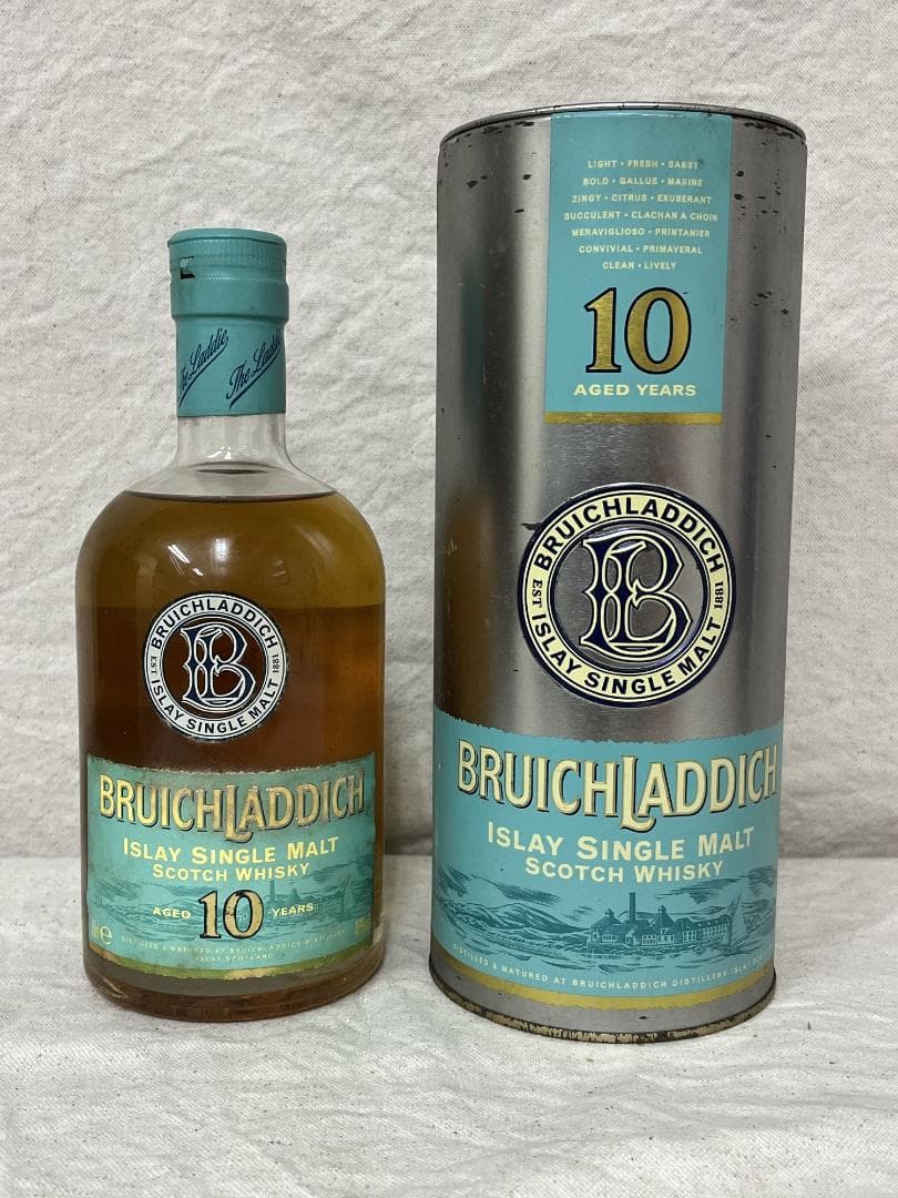 未開栓保証！【ブルックラディ】 １０年 缶入り 冊子付き