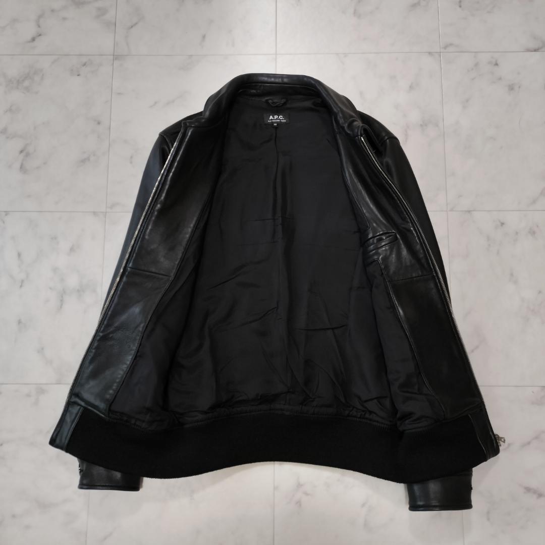 名作 A.P.C. MOTO BLOUSON モトブルゾン XS S~M 羊革