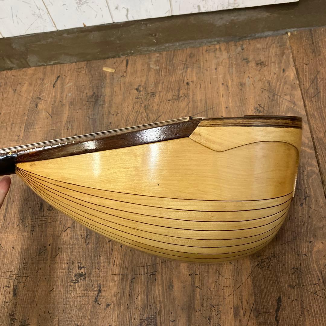 昭和レトロ ビンテージ マンドリン 7弦 4コース 豪華装飾 彫刻 螺鈿 貝細工