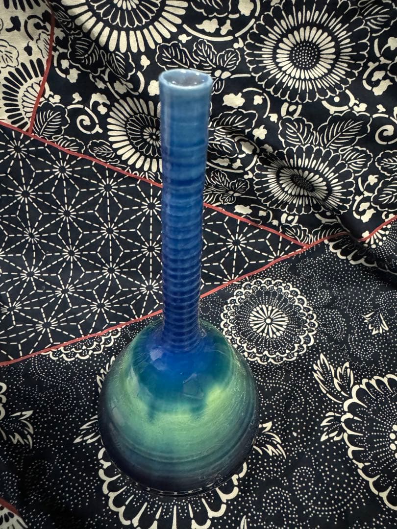 人間国宝　三代　徳田八十吉　(正彦銘) 花入