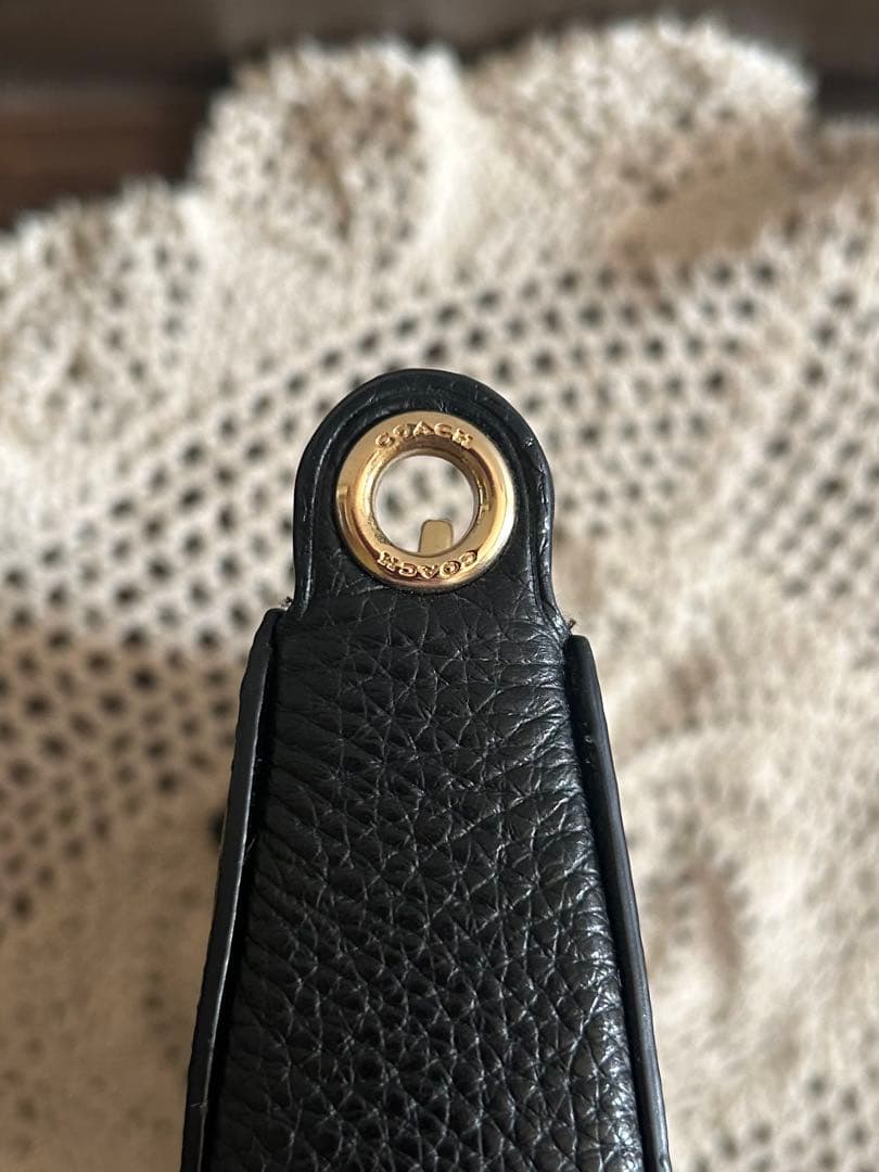 【美品】COACH コーチ★小さめ★ロゴマーク★ショルダーバッグ★黒