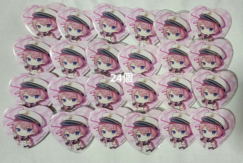 すとぷり　さとみ　ハートの缶バッチ　アニメイト特典　デフォ