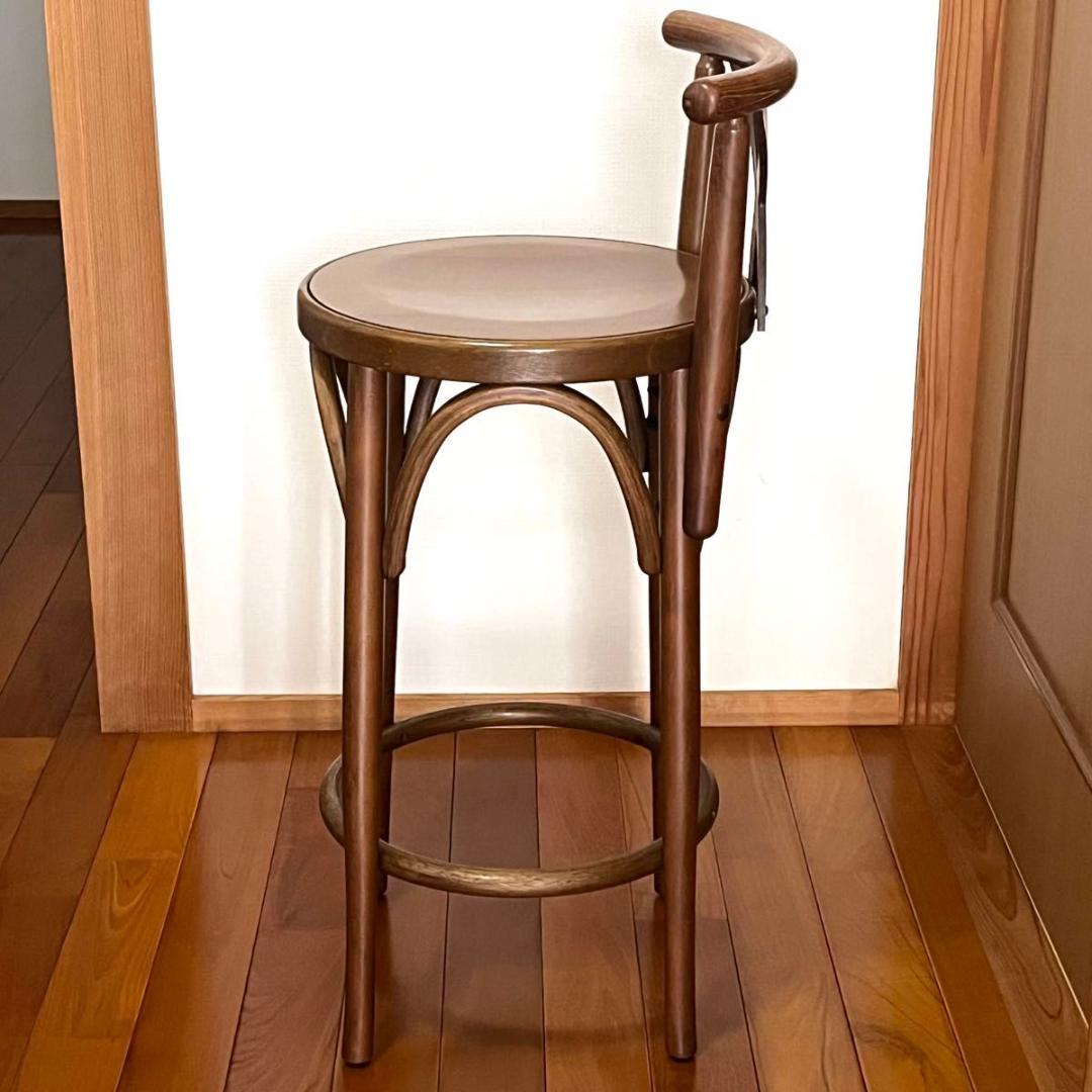 アダル ADAL ハイスツール カウンターチェア 木製 古道具 椅子 二脚セット