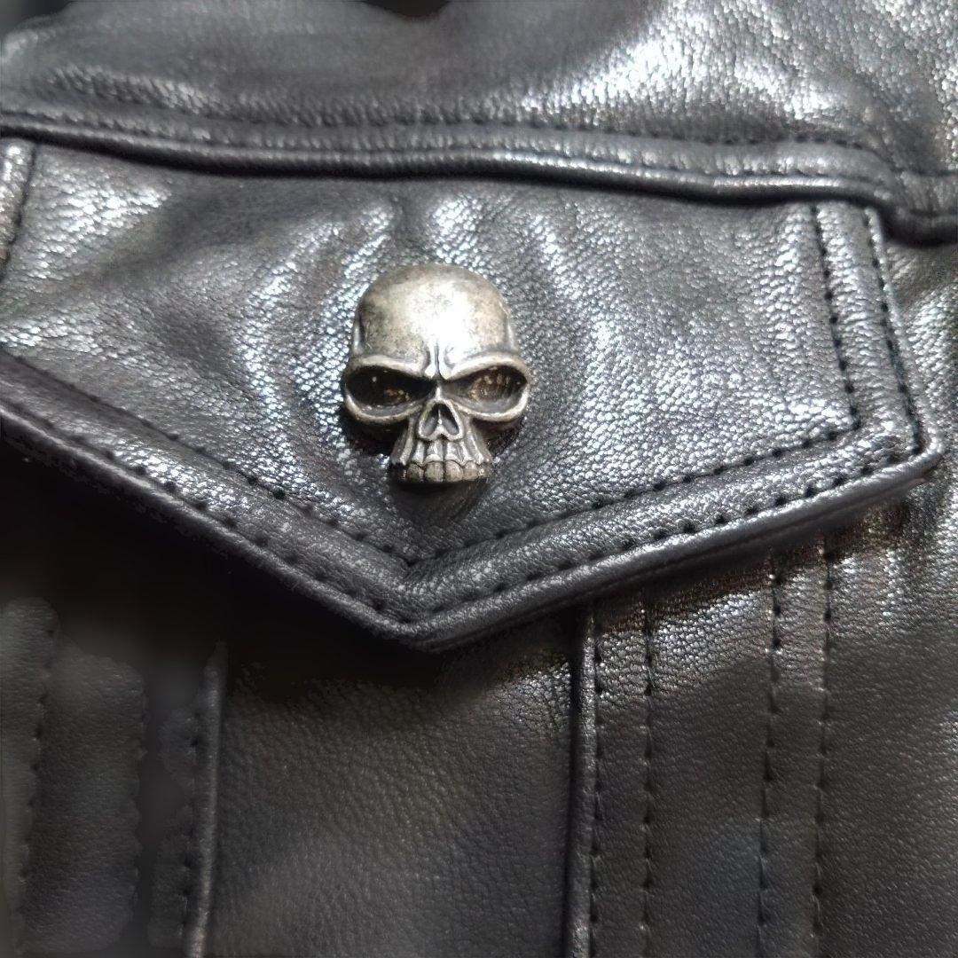 COLLARS レザージャケット　ダブルジップ　 スカル　クローズ武装戦線　美品